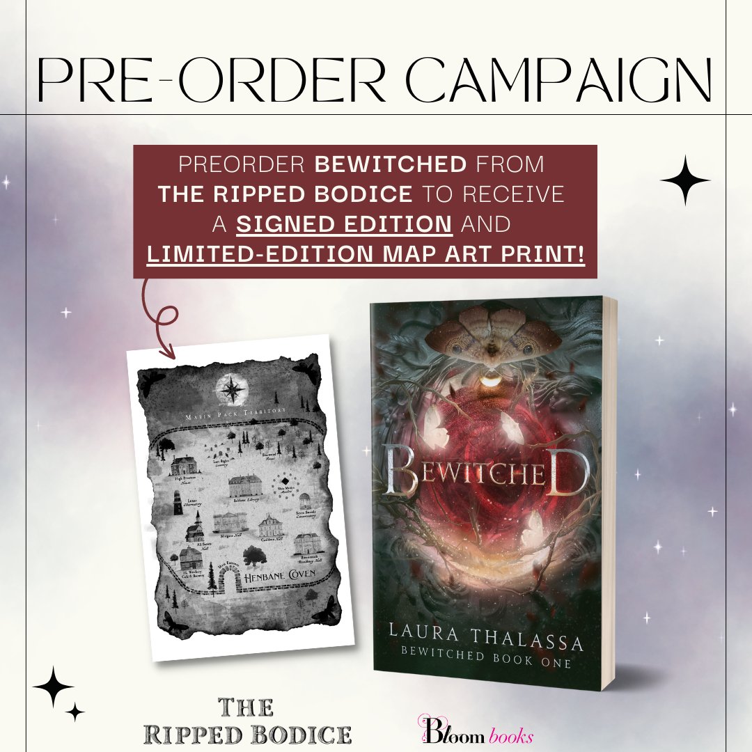 The Ripped Bodice (@therippedbodice) on Twitter photo We’re excited to celebrate Bewitched by <a href="/LauraThalassa/">Laura Thalassa</a> on April 29th at 5pm. Laura will chat all about her new #FantasyRomance with @LaceyBookLovers. The series follows a witch named Selene who is pursued by an ancient evil, Memnon the Cursed.
RSVP: therippedbodicela.com/events-and-tic… We’re excited to celebrate Bewitched by <a href="/LauraThalassa/">Laura Thalassa</a> on April 29th at 5pm. Laura will chat all about her new #FantasyRomance with @LaceyBookLovers. The series follows a witch named Selene who is pursued by an ancient evil, Memnon the Cursed.
RSVP: therippedbodicela.com/events-and-tic…