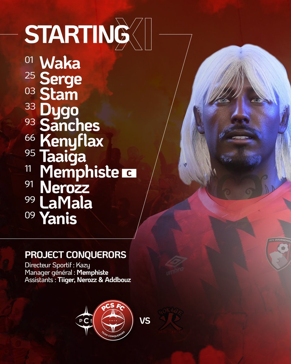 PCS Conquerors PS5 (@pcsfc_) on Twitter photo 🔴| MATCHDAY |⚫️
🏆 <a href="/VPGFrance_/">VPG France</a>
🆚 HOKAGE FC
Le seul match important de la journée est sur le point de débuter !
Go REDS !!!
▶️ <a href="/PCS_Original/">Project Conquerors (PCS)</a> #PCSFAMILY 🔴| MATCHDAY |⚫️
🏆 <a href="/VPGFrance_/">VPG France</a>
🆚 HOKAGE FC
Le seul match important de la journée est sur le point de débuter !
Go REDS !!!
▶️ <a href="/PCS_Original/">Project Conquerors (PCS)</a> #PCSFAMILY