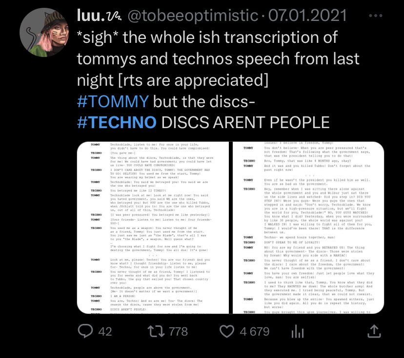 DSMP transcriptions 💡 on X: A tribute to Technoblade with some quotes  from his character. His creation and legacy are extremely inspirational and  will continue to live on in ours and plenty