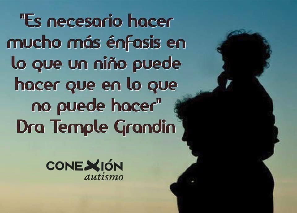 “Es necesario hacer mucho más énfasis en lo que un niño puede hacer que en lo que no puede hacer.” (Todavía 💪🏼) Dra. Temple Grandin #capacidades #oportunidades #fe #acompañamiento #amorinfinito #TEA #autismo #asperger #conectados