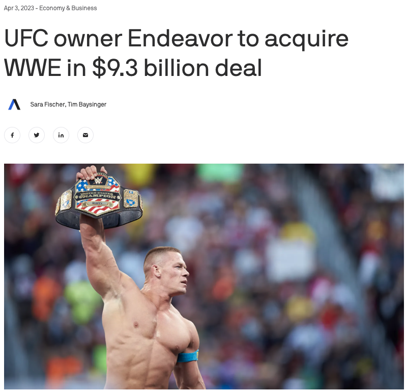 Everyone thinks Endeavor overpaid to buy WWE — but I think they got the best part of the deal.

Here's why 🧵