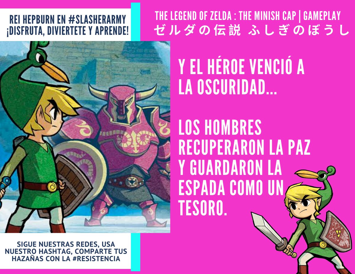 sl4sh3r4rmy's tweet image. Los hombres recuperaron la paz y guardaron la espada como un tesoro.

The Legend of Zelda | The Minish Cap | Una aventura que continúa hoy en #SlasherArmy ...

•••| Slasher Army De los amantes de los videojuegos para los amantes de los videojuegos |•••