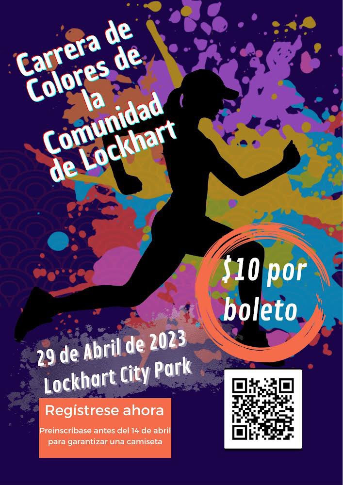 em_rogan's tweet photo. Don’t forget about the Community Color Run! Come have some fun with us on Saturday, April 29th! Pre-register by the 14th to guarantee a shirt. You can always join us the day of and register in person. We can’t wait to see you! 💙💚❤️💛💜 #LoveMyLISD @BluebonnetLions @LockhartISD https://t.co/mzNsHa9a41