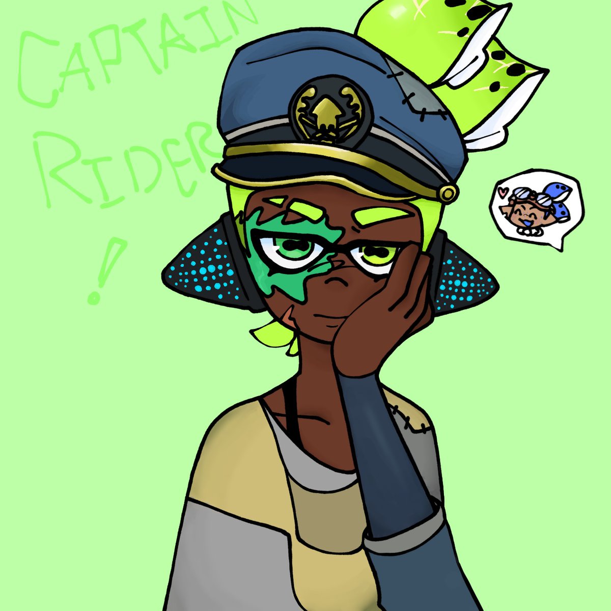 lucentviridity's tweet photo. Pls help I haven’t slept in 3 days and I passed out in my car my brain is foggy anyways rider art!!! #rider #splatoob https://t.co/cJpIm0wwnE