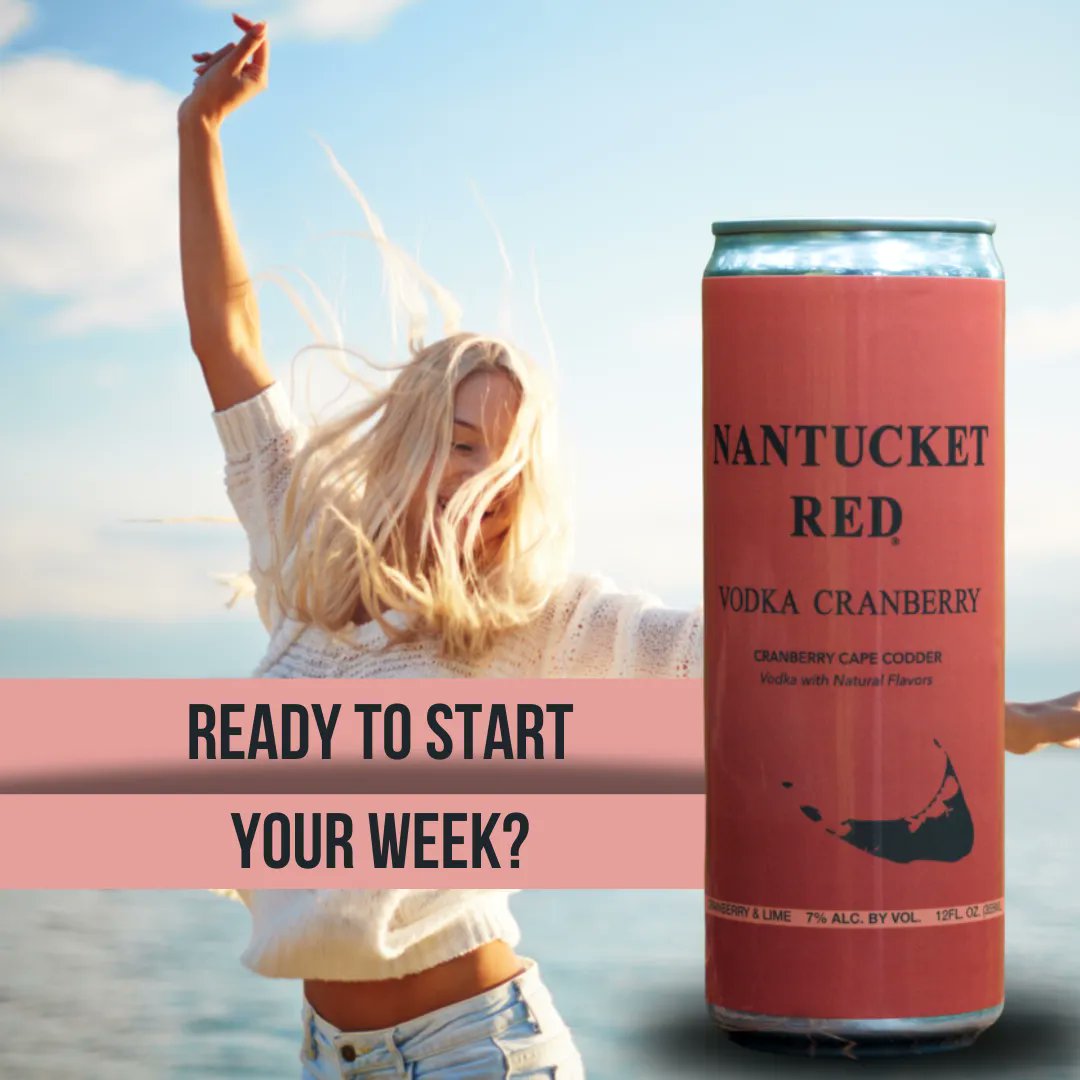capecodcellars's tweet photo. When it comes to Mondays, there's nothing like a Nantucket Red® #Vodka Cranberry to make the start of the #week a little bit brighter. 

So why not treat yourself this #Monday and start your week off on the right foot? Cheers to #goodtimes and good #drinks! https://t.co/muy3JhPbx6