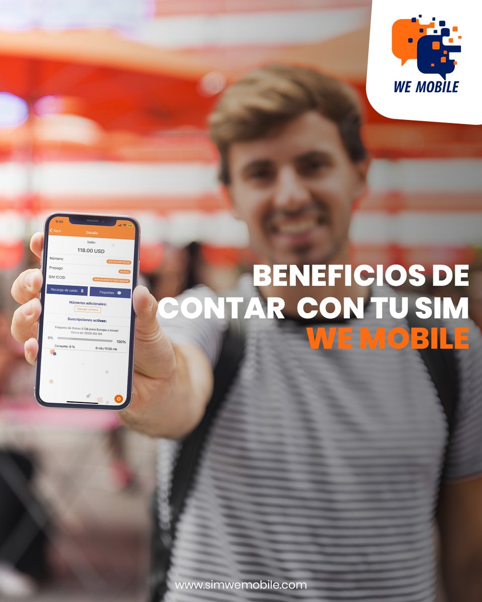 WeMobileMX's tweet photo. GASTOS CONTROLADOS
Nunca tendrás gastos innecesarios, tu chip cobra por minuto
y/o MB consumido.

Solo tendrás que preocuparte por disfrutar tu viaje.

#WeMobile #App #SimWeMobile #Ahorro #SimInternacional https://t.co/Q3SgsQo5Cp