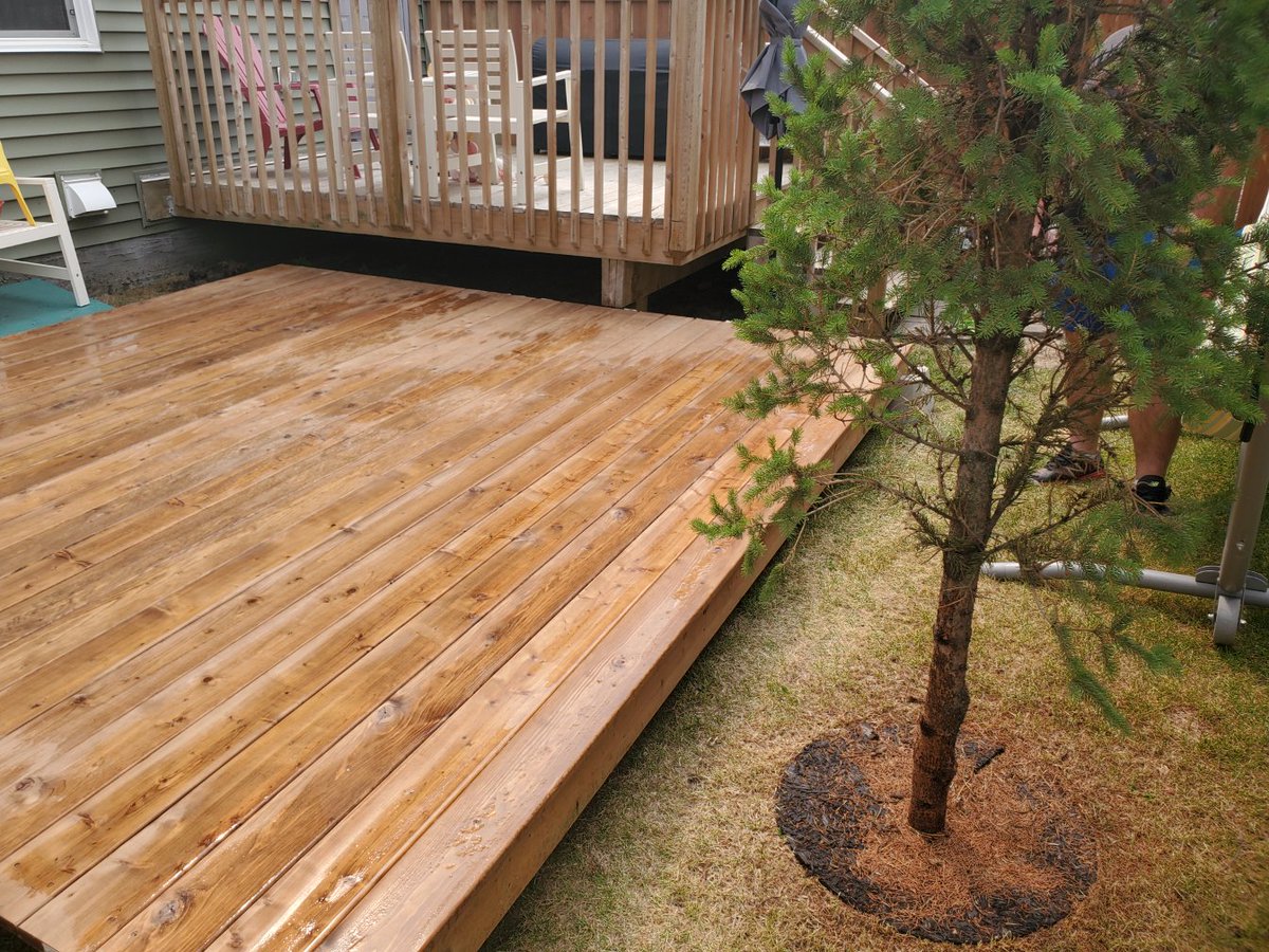 NorstrongServes's tweet photo. Added a simple deck to a clients backyard

A lot of companies don't take the small jobs as they deem them not worth the money.

I do alot of smaller jobs because there is a lot of people that want their lives improved that don't have the means for giant upgrades https://t.co/ymlG8siucN