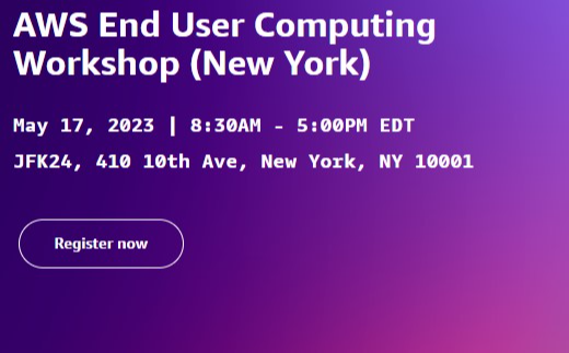 Join us for this in-person, hands-on technical End User Computing (EUC) workshop in New York on May 17, 2023.
#amazonworkspaces #amazonappstream #aws bit.ly/40UOdGE