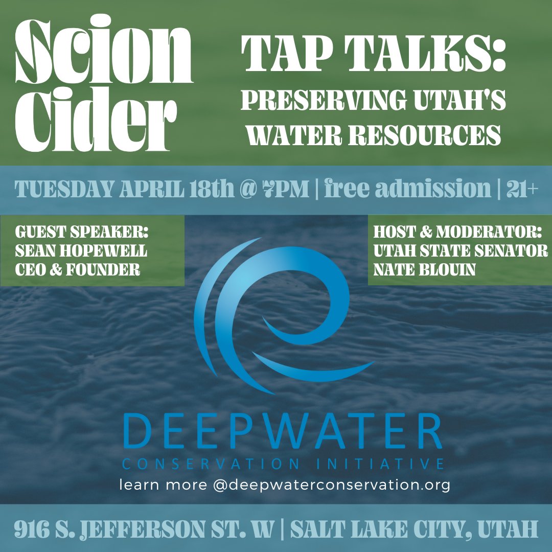 Save the Date! 
🗓️APRIL 18TH - 7PM🗓️

Learn about a new non-profit organization &amp; volunteer opportunities for scuba divers &amp; non-dive watershed restoration projects in Utah.

Guest Speaker: Master Diver &amp; co-founder of deepwaterconservation.org 

HOST / Q&amp;A moderator <a href="/NateForUtah/">Nate Blouin</a>
