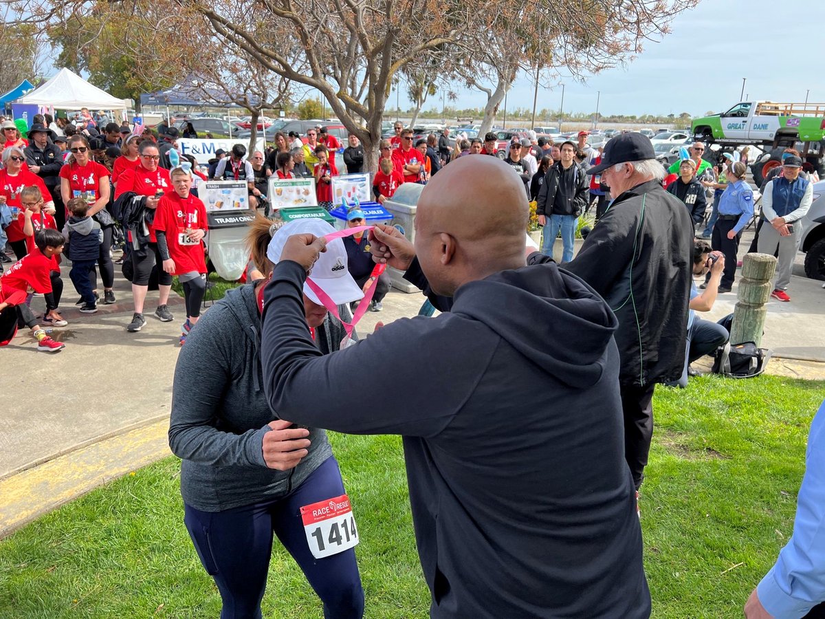 While some of our staff was having a blast at our annual Easter Egg Hunt this weekend, the others were enjoying the Bunny Hop hosted by the Antioch Rotary Club. Chief Ford did the honors of presenting the participants their well-earned metals.