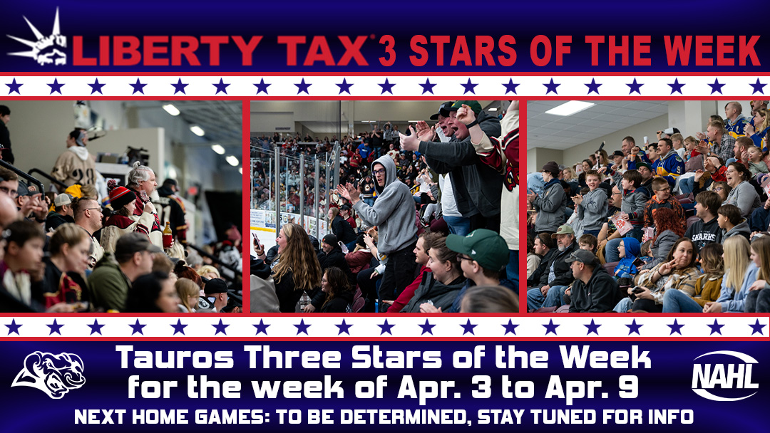 For the first time in the history of the Pepsi Rink we sold out both Friday and Saturday night of a weekend!  Our fans brought energy all weekend long and that makes you, the best fans in the NAHL, the Liberty Tax 3 Stars of the Week!