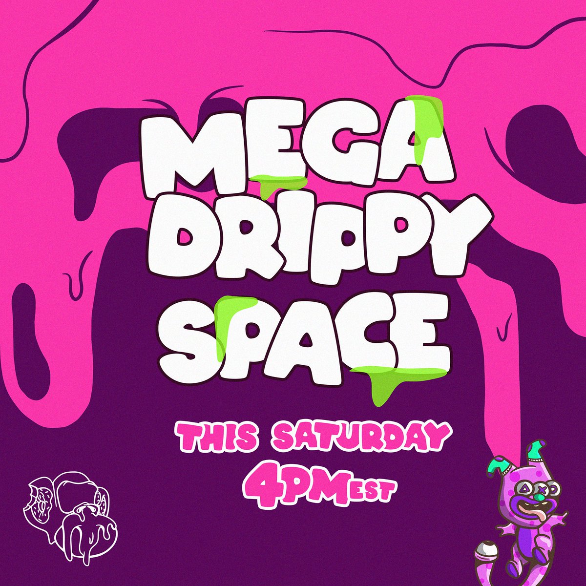 Mega Drippy space sponsored by <a href="/quicki_erc/">old X username</a> Saturday at 4PM EST 🐒

Giving away $250 on this tweet + another $250 (worth of NFTs) in the space🍬

To Enter:
🐒Follow @funapes_nft <a href="/quicki_erc/">old X username</a> 
🐒RT + ♥️
🐒Tag 3 Friends

Be in this space &amp; set reminders 👇
x.com/i/spaces/1ZkJz…