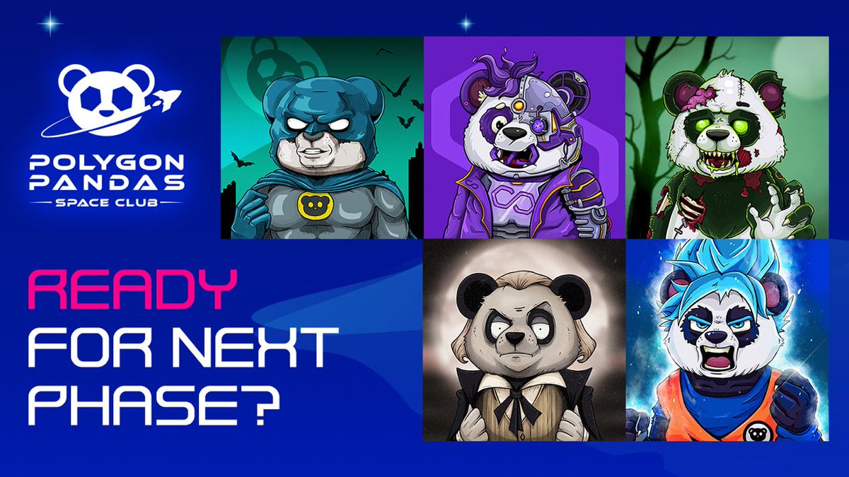 Polygon 💜🌊 &amp; PPSC 🐼🚀 Fam!

👀Who's ready to mint the last of the Pandas!?

🚪Enter:
🫂Follow <a href="/PolygonPandasSC/">Polygon Pandas Space Club 🐼💜🌊🌊🌊</a> 
🪩Like, RT, Tag 3
✅Complete registration here: 
subber.xyz/polygonpandass…
Tell us which 1/1 on the banner is your fave below 👇