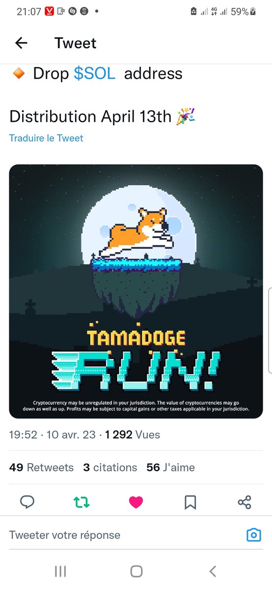 BorisChimi1's tweet photo. @Tamadogetoken Adress Sol binance 
FEPrf2Gd1BttUnCf2AoUANXoq4Hw7Hn5Dp1kyngRzf4c https://t.co/JhomfrUIzN