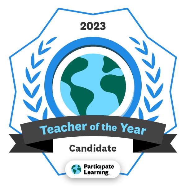 Honored to be considered! Thank you @Laura_DiazRod for you constant support! @ParticipateLrng #unitingourworld #participatelearning #dualimmersion #proudteacher