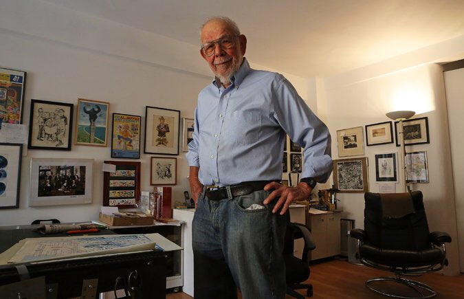 I'm very sad to report that the great Al Jaffee has died. He had celebrated his 102nd birthday just last month. An incredible legend. RIP to a giant of cartooning.