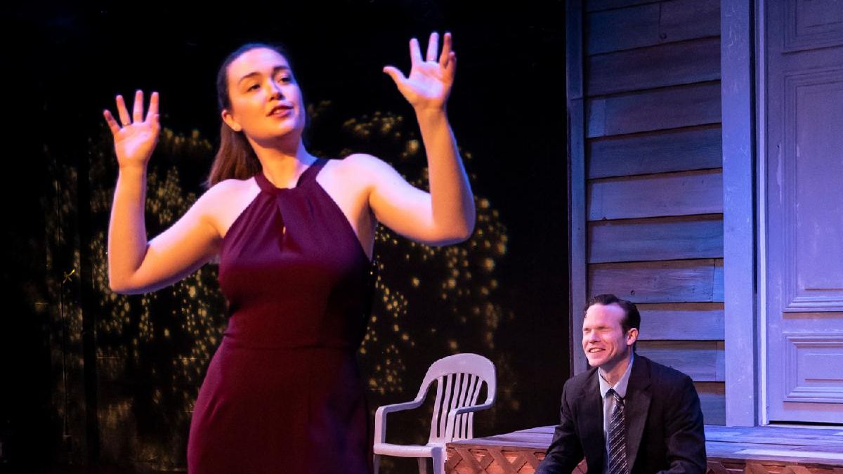 capstage's tweet photo. Final week to catch the 2020 Pulitzer Prize Finalist HEROES OF THE FOURTH TURNING! Must close this Sun. 4/16! TICKETS: https://t.co/zdhXNcxM4O. Photo by Charr Crail: Megan Wicks* & Ian C. Hopps*. *AEA #capstage #sac365 #sactheatre #sacramentotheatre #exploremidtown #midtownsac # https://t.co/xywfNPs6GV