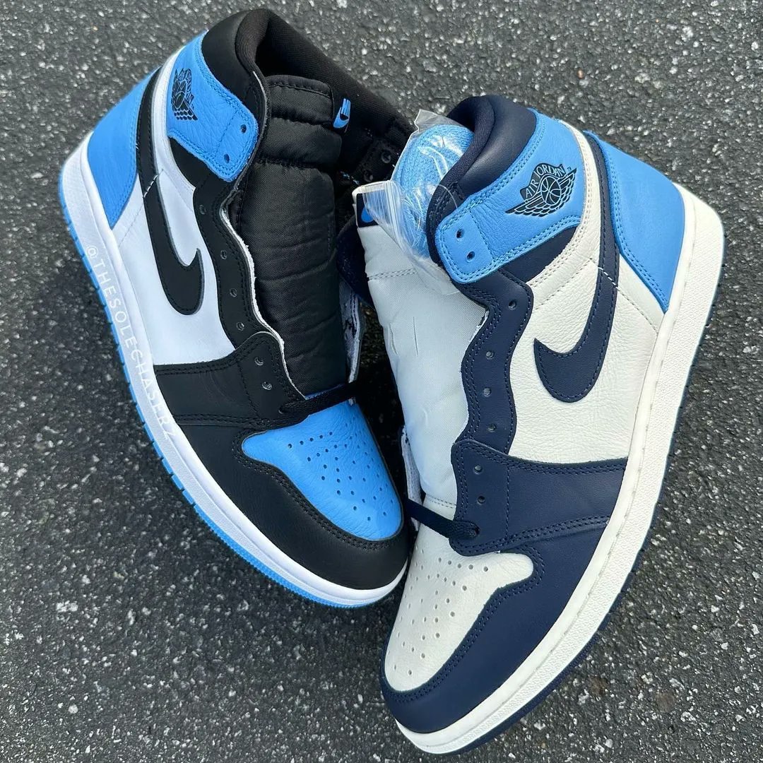 SneakerVisionz's tweet photo. Air Jordan 1 High Obsidian or The Air Jordan 1 High UNC Toe? 🤔🦋 https://t.co/iv5Vgead4a