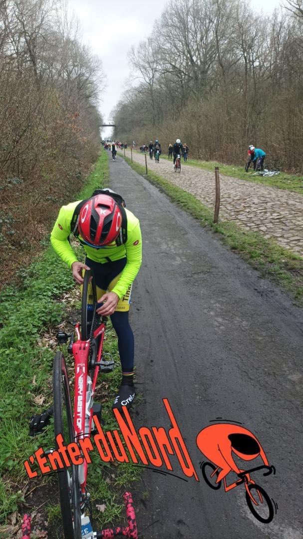 Chino__Mendez's tweet photo. Bref … j’ai survécu à l’enfer du Nord !
#ParisRoubaix #ParisRoubaixChallenge #145kms #pavés #cobbles #monsenpevele #aremberg #trouee #carrefourdelarbre #monument #cyclisme #cycling #cinelli https://t.co/vbvVasfZ6d