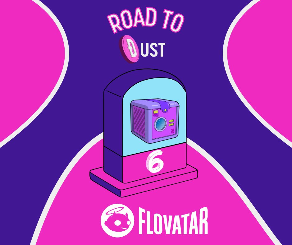 ROAD TO ÐUST, Milestone 6 🛣️ 

Prize: Flovatar Standard Pack (Spark + 2 boosters + 1 flobit)

Rules are simple:
⁃Follow <a href="/flovatar/">Flovatar</a> 
⁃Like ❤️ and RT ♻️ this post 
⁃ Join the Flovatar DAO community (link in reply) and reply with a screenshot

Snapshot date: April 16th, 5pm GMT 📷