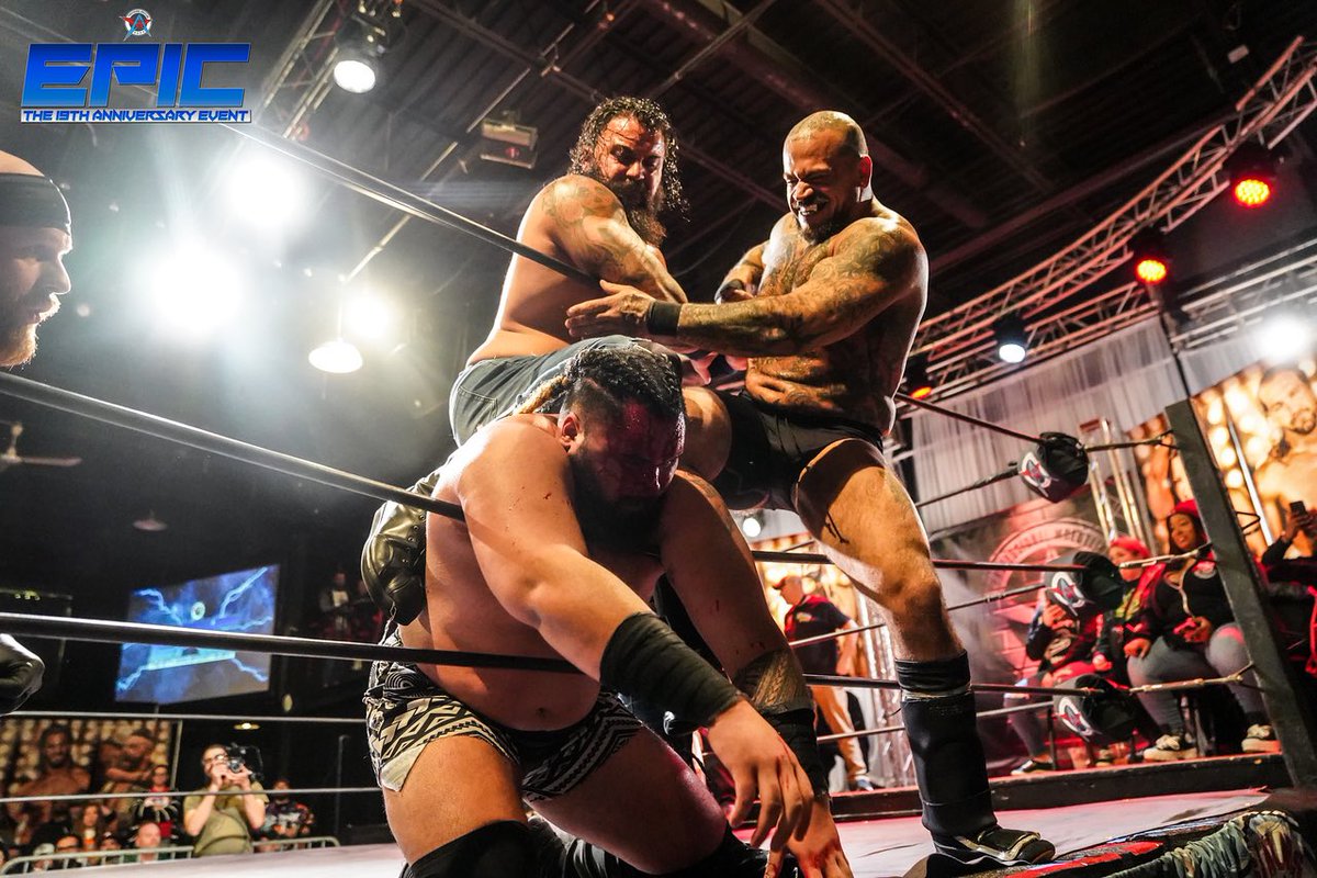AAWPro's tweet image. Additional photos of @NewAgeRampage, #SCHAFF, @HIsaiah_MooreH vs. @JoeAlonzoJr, @ConanLycan, @SolomonTupu w/ #ChuckSmooth at #AAWEPIC 2023.

See it on @HighspotsWN.

📸: @cameraguygimmik