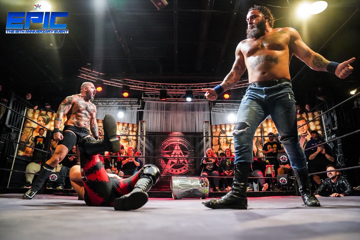 AAWPro's tweet image. Additional photos of @NewAgeRampage, #SCHAFF, @HIsaiah_MooreH vs. @JoeAlonzoJr, @ConanLycan, @SolomonTupu w/ #ChuckSmooth at #AAWEPIC 2023.

See it on @HighspotsWN.

📸: @cameraguygimmik