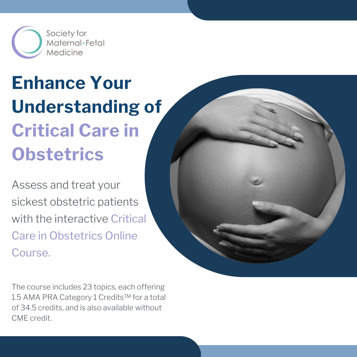 MySMFM's tweet photo. Master your knowledge of #CriticalCare in #Obstetrics and receive up to 34.5 AMA PRA Category 1 Credits or join without CME credit. #ContinuingEducation #SMFM #CCOB
https://t.co/8x7svnhC2A https://t.co/QLC0V04CJB