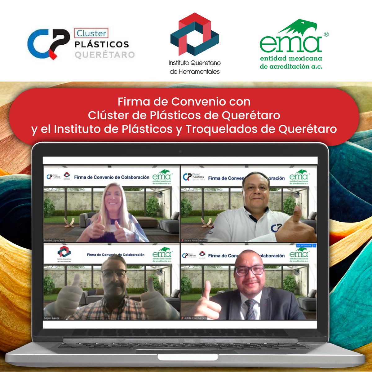 ✅Estamos muy felices por la firma del convenio de colaboración de <a href="/ema_ac/">EMA A.C</a> con el Clúster de Plásticos de Querétaro y con el Instituto de Plásticos y Troquelados de Querétaro con la finalidad de trabajar juntos en favor del cumplimiento de normas en el sector. ¡Enhorabuena!