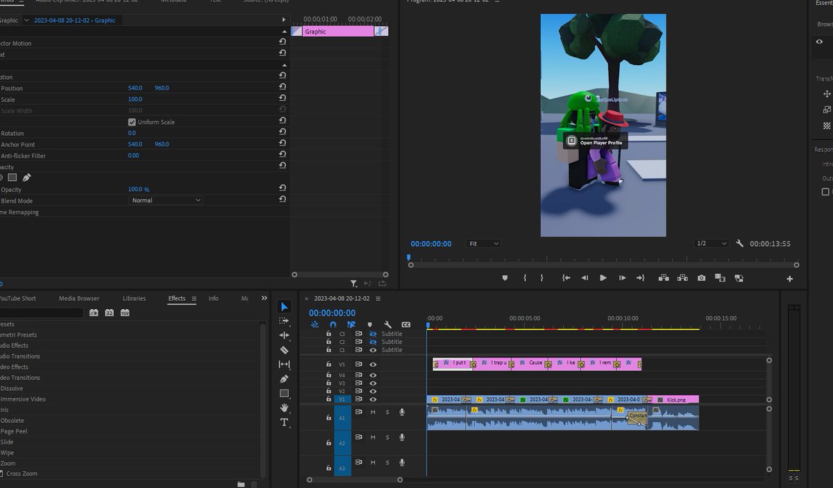 Finishing up another YouTube Short : )
Tags: #YouTubeShorts #ROBLOX #videoediting
