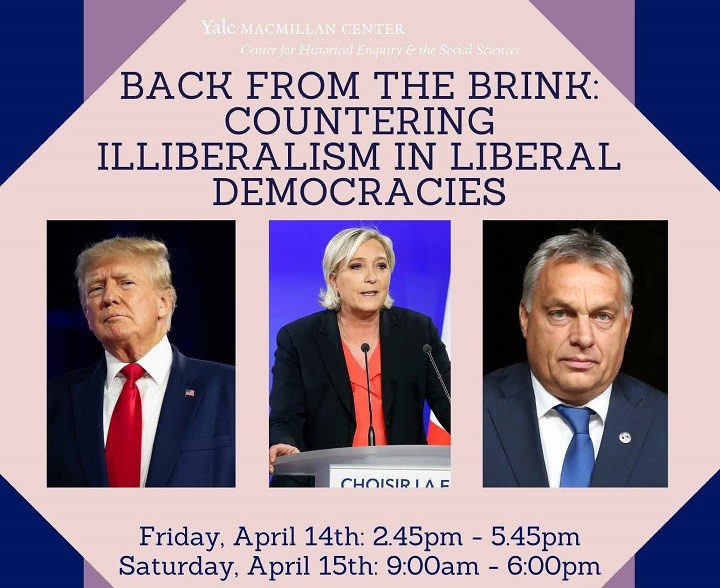 Yale ISPS (@ispsyale) on Twitter photo The Yale Community is invited to a 2-day conference on "Illiberalism in Liberal Democracies" this Friday and Sat: bit.ly/3mnC8us
<a href="/isabelaanda/">Isabela Mares</a>
<a href="/hahriehan/">Hahrie Han 한 하 리</a>
<a href="/mattinglee/">Dan Mattingly</a>
<a href="/r_lieberman/">Robert Lieberman</a>
<a href="/daschloz/">Daniel Schlozman</a>
<a href="/melislaebens/">Melis G. Laebens</a>
@KubikJan
<a href="/Samuels_DavidJ/">David Samuels</a>
<a href="/gcapoccia1/">Giovanni Capoccia @gcapoccia.bsky.social</a>
<a href="/DavidAlexBatema/">David Bateman</a>
<a href="/YaleMacMillan/">Yale MacMillan Center</a> The Yale Community is invited to a 2-day conference on "Illiberalism in Liberal Democracies" this Friday and Sat: bit.ly/3mnC8us
<a href="/isabelaanda/">Isabela Mares</a>
<a href="/hahriehan/">Hahrie Han 한 하 리</a>
<a href="/mattinglee/">Dan Mattingly</a>
<a href="/r_lieberman/">Robert Lieberman</a>
<a href="/daschloz/">Daniel Schlozman</a>
<a href="/melislaebens/">Melis G. Laebens</a>
@KubikJan
<a href="/Samuels_DavidJ/">David Samuels</a>
<a href="/gcapoccia1/">Giovanni Capoccia @gcapoccia.bsky.social</a>
<a href="/DavidAlexBatema/">David Bateman</a>
<a href="/YaleMacMillan/">Yale MacMillan Center</a>