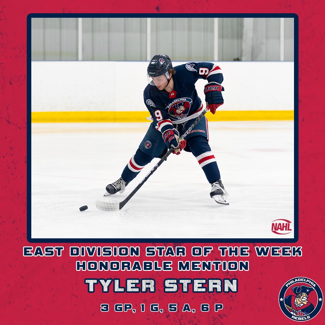 ⭐️ <a href="/NAHLHockey/">NAHL</a> Stars of the Week⭐️

King Kuba earns East Division 1st ⭐️ 

Sterny brings home an honorable mention ⭐️

#RebelUp