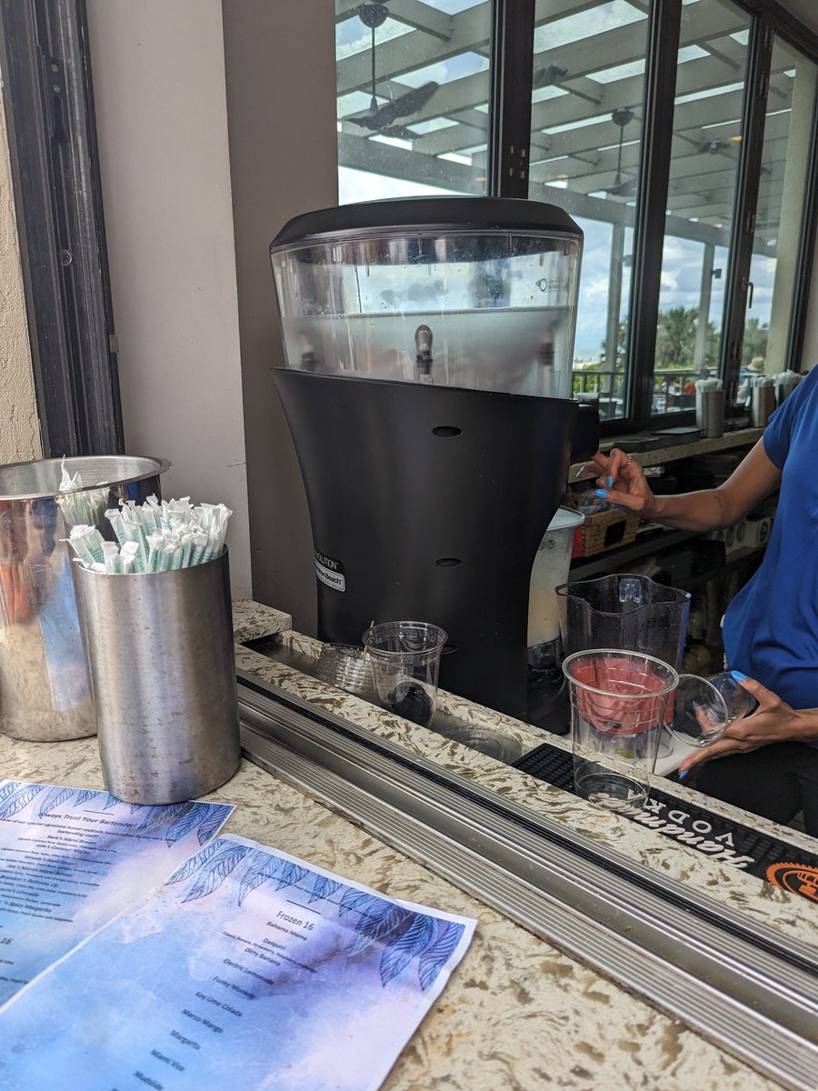 Awesome fire power at the Marco Island FL Hilton, fantastic burgers and teriyaki chicken sandwiches cooked pool/beach side on Crown Verity Grills. You can't beat a frozen Strawberry Colada being made perfectly with the Hamilton Beach Revolution! <a href="/HBC_Community/">Hamilton Beach Commercial</a> <a href="/crownverityinc/">Crown Verity Inc.</a>