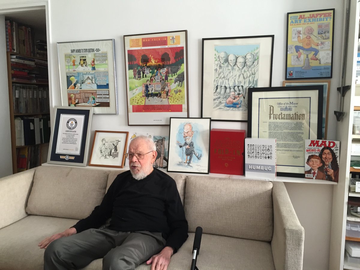 Me and @jssica had the privilege of hanging out with the great Al Jaffee a few years back gothamist.com/arts-entertain…