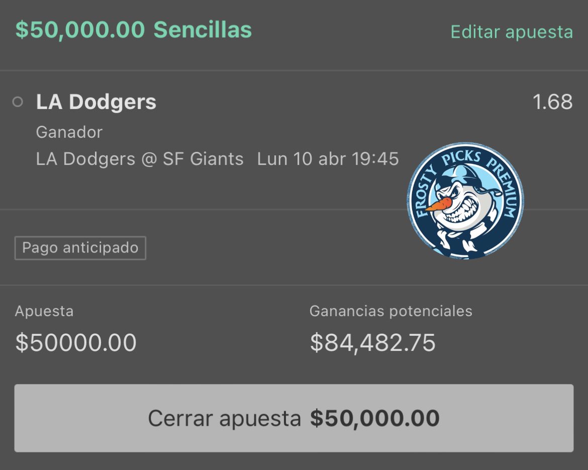 ⚾️ RETO DODGERS EN CAMINO 🫡 

Si ganan los Dodgers se van GRARIS $3,000 PESOTES! 

Cómo participar? 

❤️ Like 
♻️ RT 
✅ Follow Me: <a href="/Frosty701/">F R O S T Y ❄️ P I C K S</a>
✅ Follow Brasno: <a href="/brandonn__21/">Brandon C.</a> 

Ganador se publica en: T.me/fr0stxr