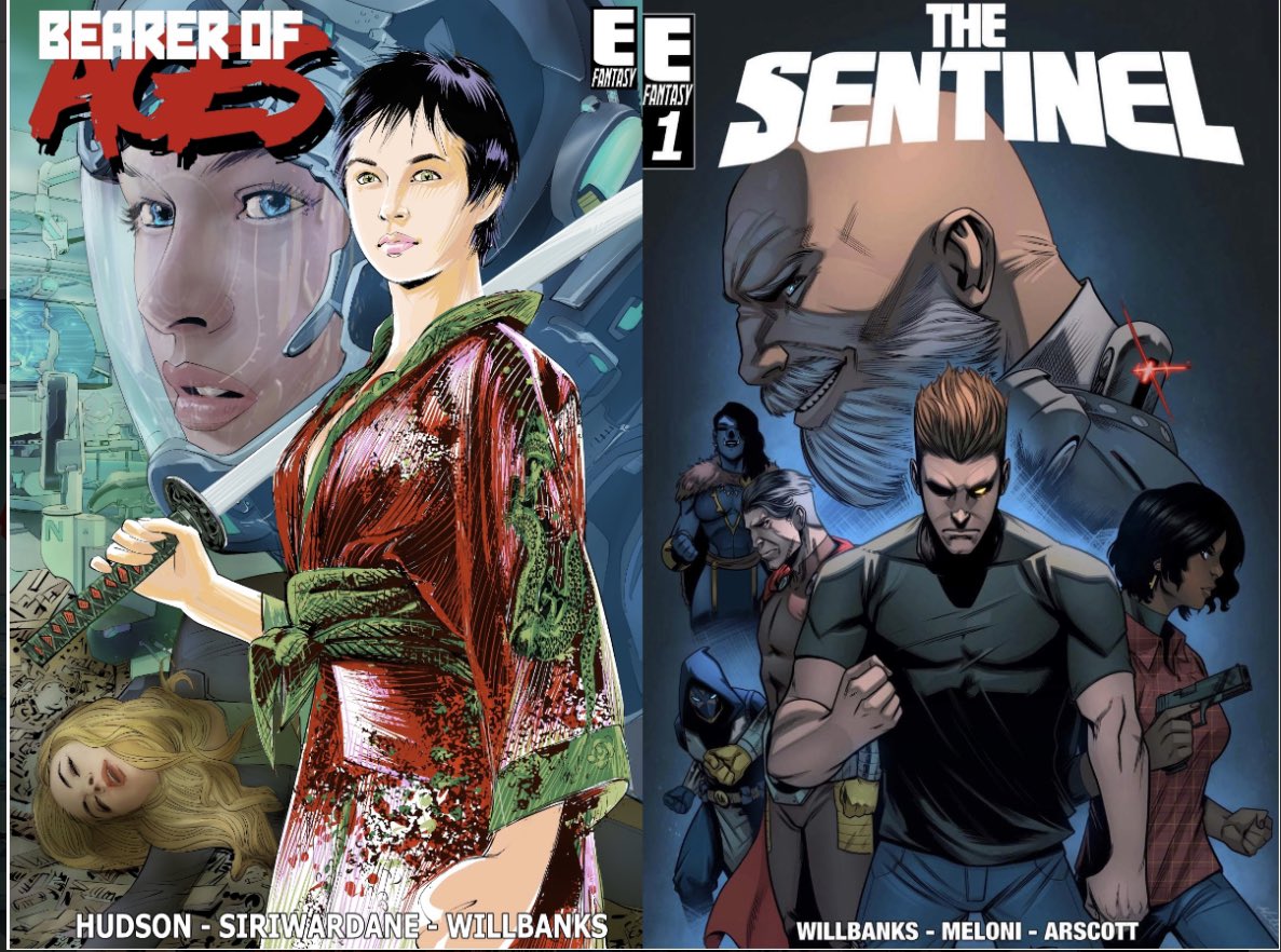 Epic Fantasy’s first two successful comic books on <a href="/Kickstarter/">Kickstarter</a>, The Sentinel #1 and Bearer of Ages #1! We are just getting started, and want you all to join us on our journey! Give a follow, share our page with your friends, and let’s get another win for indie comics.