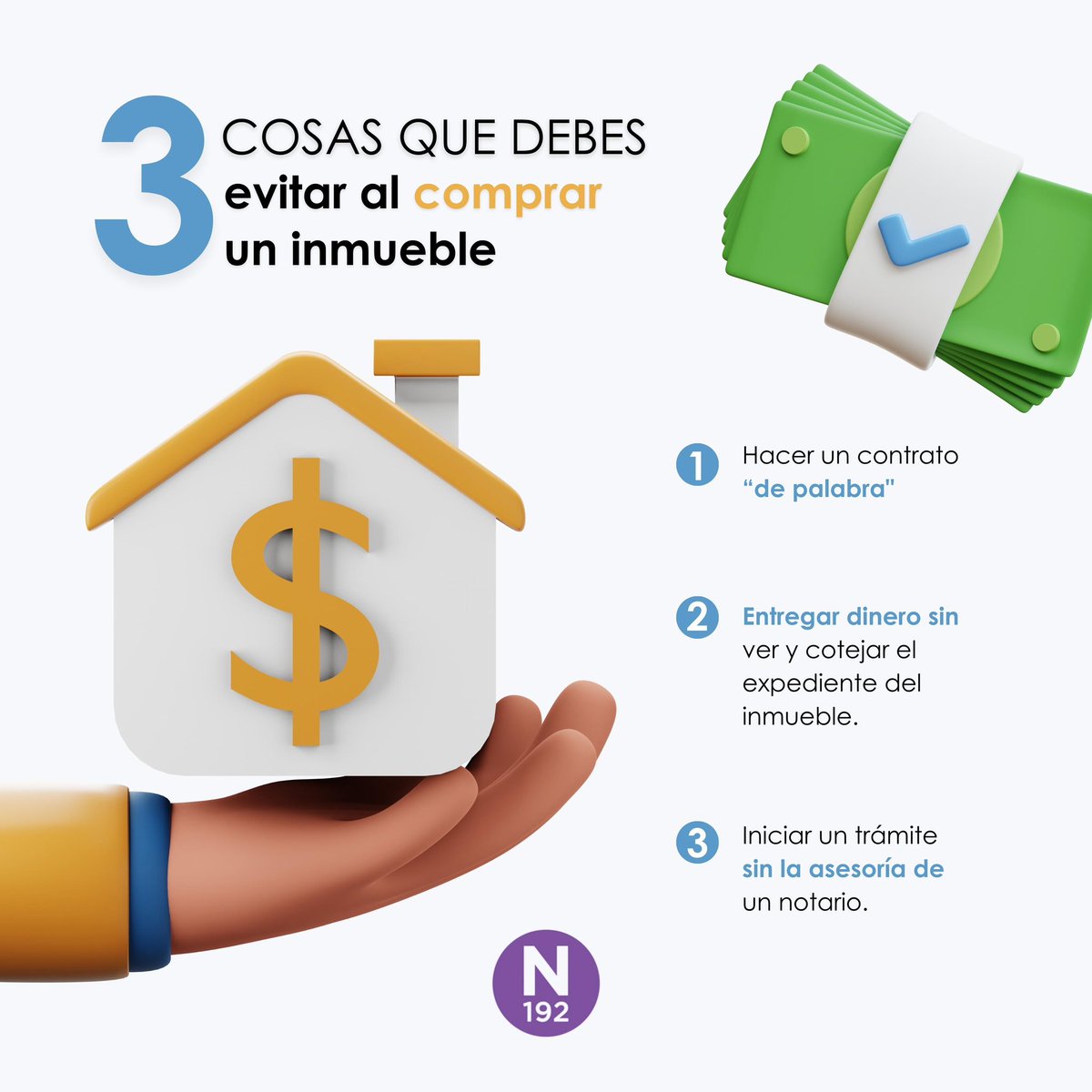 Los fraudes al comprar un inmueble son más comunes de lo que piensas. Te compartimos lo que debes evitar. 👇

Recuerda: siempre realiza trámites con la asesoría de un notario. Escríbenos y nosotros te ayudamos
#edomex #notaria192