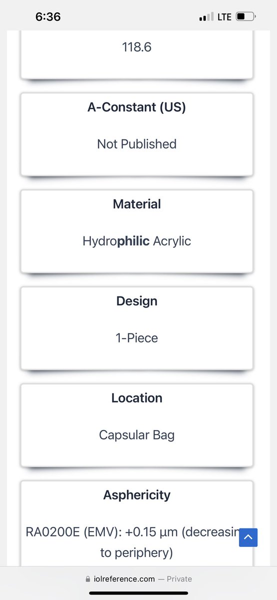 IOLReference's tweet image. We fixed another minor but annoying spacing issue on mobile. Our goal is to make an optimal user experience accross all platforms and devices. 
#Ophthalmology #Ophthotwitter