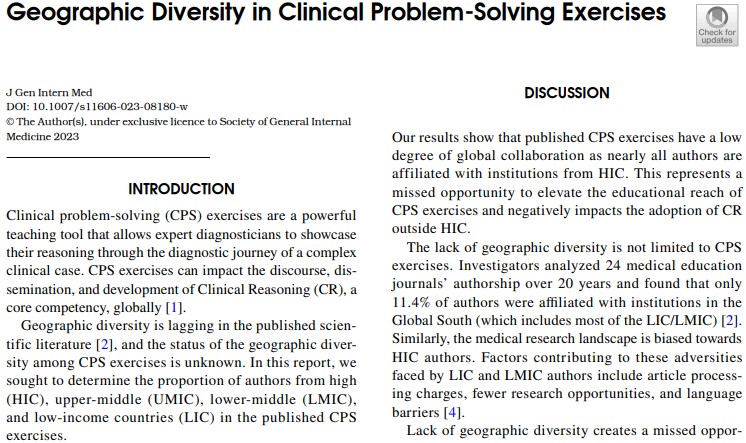 Expanding and diversifying the author landscape in CPS exercises has the potential to make them an inclusive and impactful teaching exercise for learners around the world. @FrancoMurilloCh @TXID_Edu @Marcelaaos @seymss15 @MariaMjaleman @LBHealth link.springer.com/article/10.100…