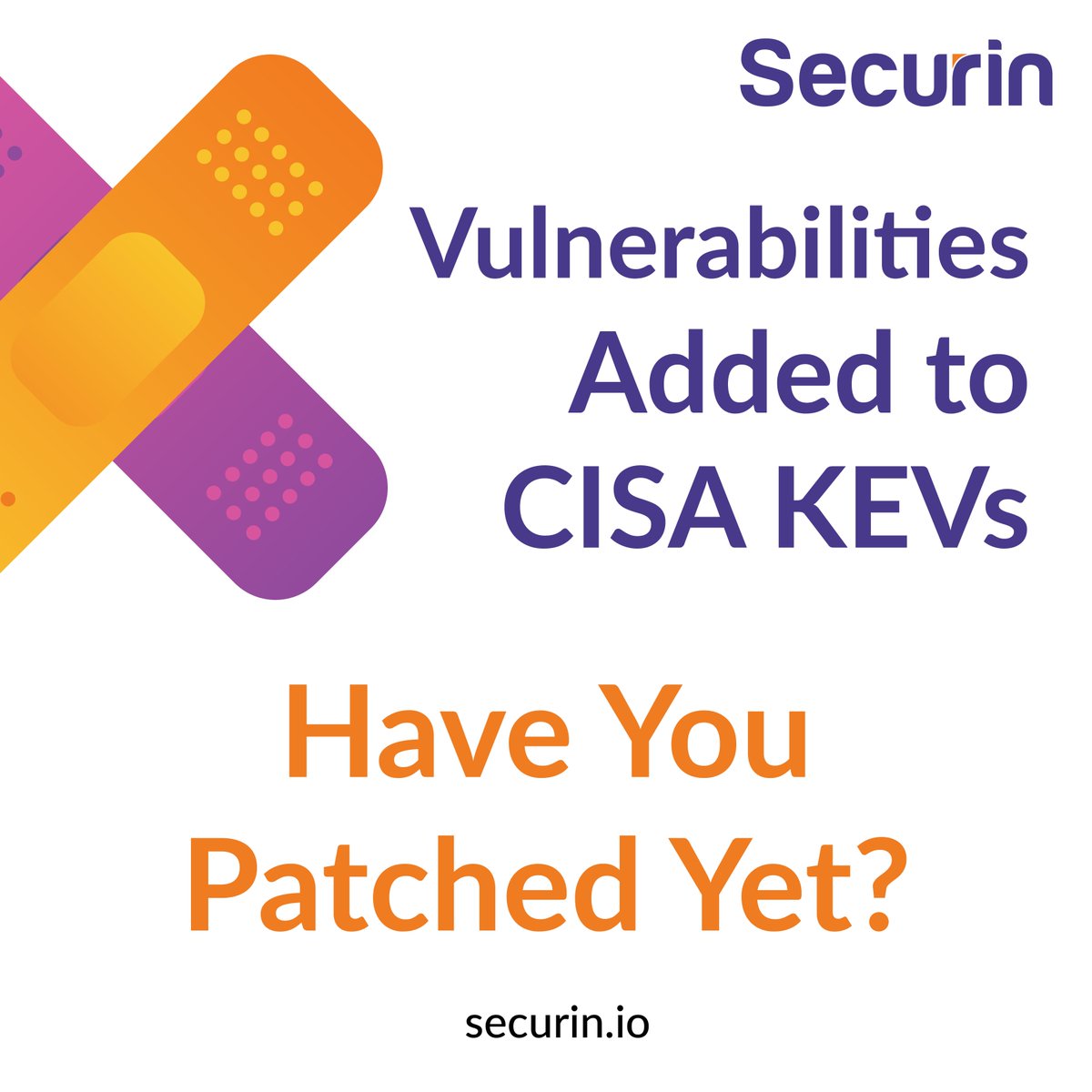 securin_inc's tweet image. Six more vulnerabilities were added to the CISA KEV catalog that ought to be patched by April 28. 

Have you patched them yet? 
Follow for updates - zurl.co/DOzS?utm_sourc… 

#CISAKEV #Securin #vulnerabilities #April2023 #patchwatch #StopRansomware #cyberhygiene #kevcatalog
