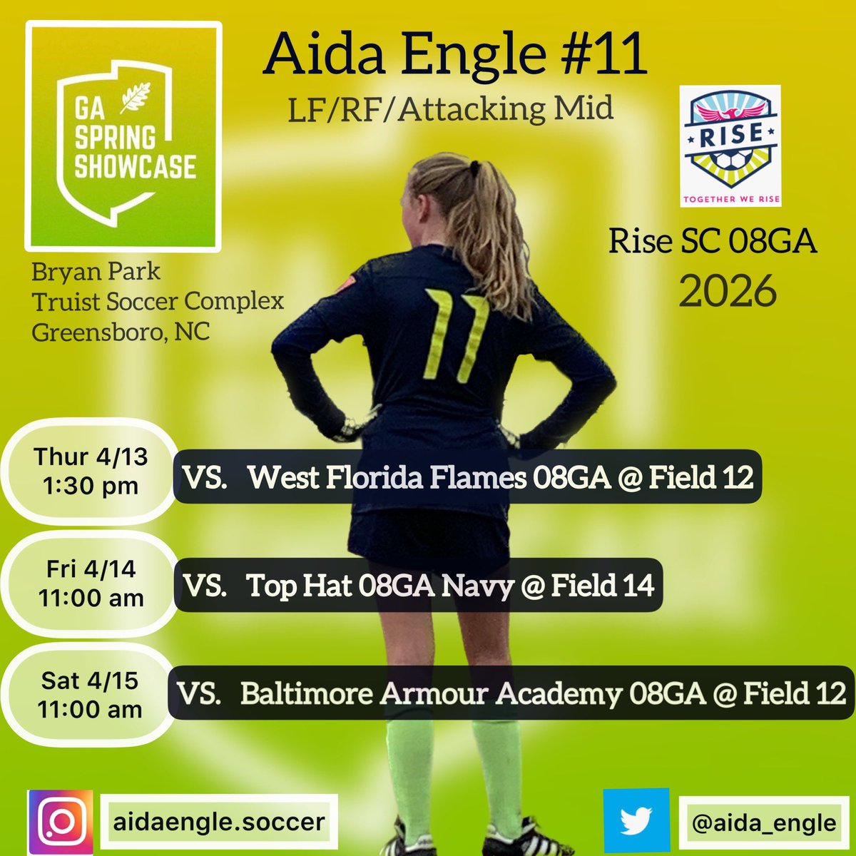 Ready to compete with @Rise08G this week in NC in the @GAcademyLeague showcase! Who else is ready? @scoutingzone @ImCollegeSoccer @ImYouthSoccer @RiseSoccerClub @50_50Pod @SoccerMomInt 

#GASpring
