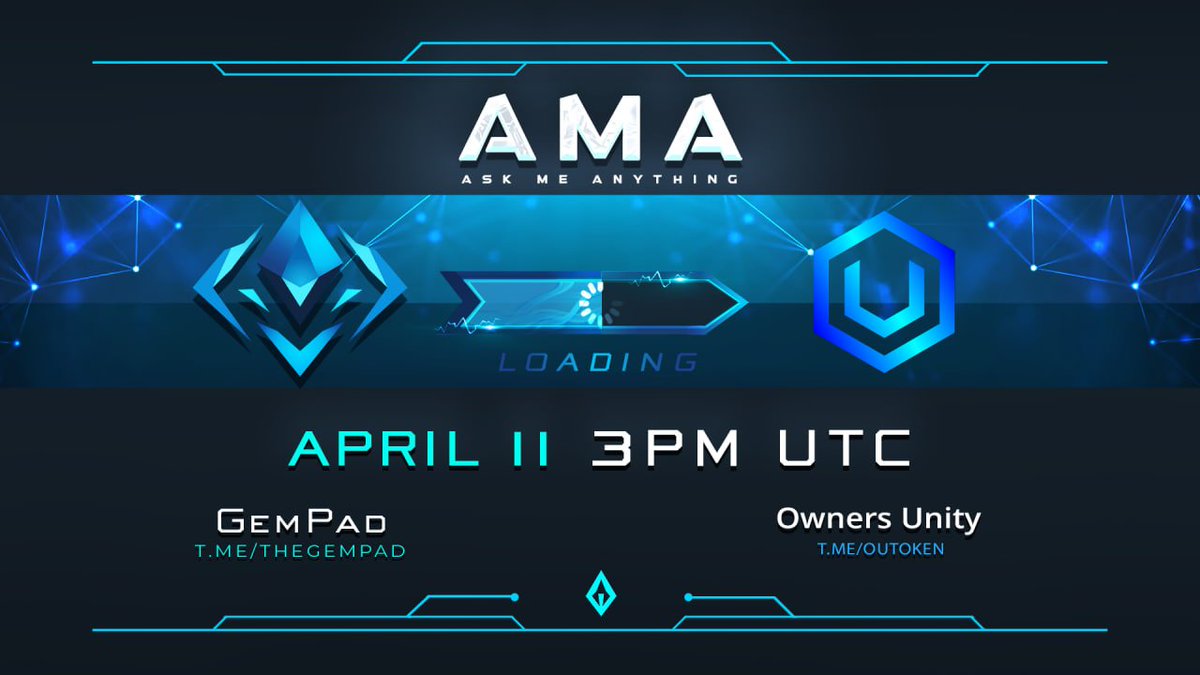 TheGemPad's tweet image. 💎 OWNERS UNITY AMA ANNOUNCEMENT 💎

🔵 PLATINUM TIER 🔵

We're proud to announce the AMA with @OwnersUnity.
The AMA is taking place tomorrow at 3pm UTC! ⏰

✅ Fair launch link: gempad.app/presale/0xfdD9…

#BSC #AMA #Fairlaunch #DeFi #Launchpad