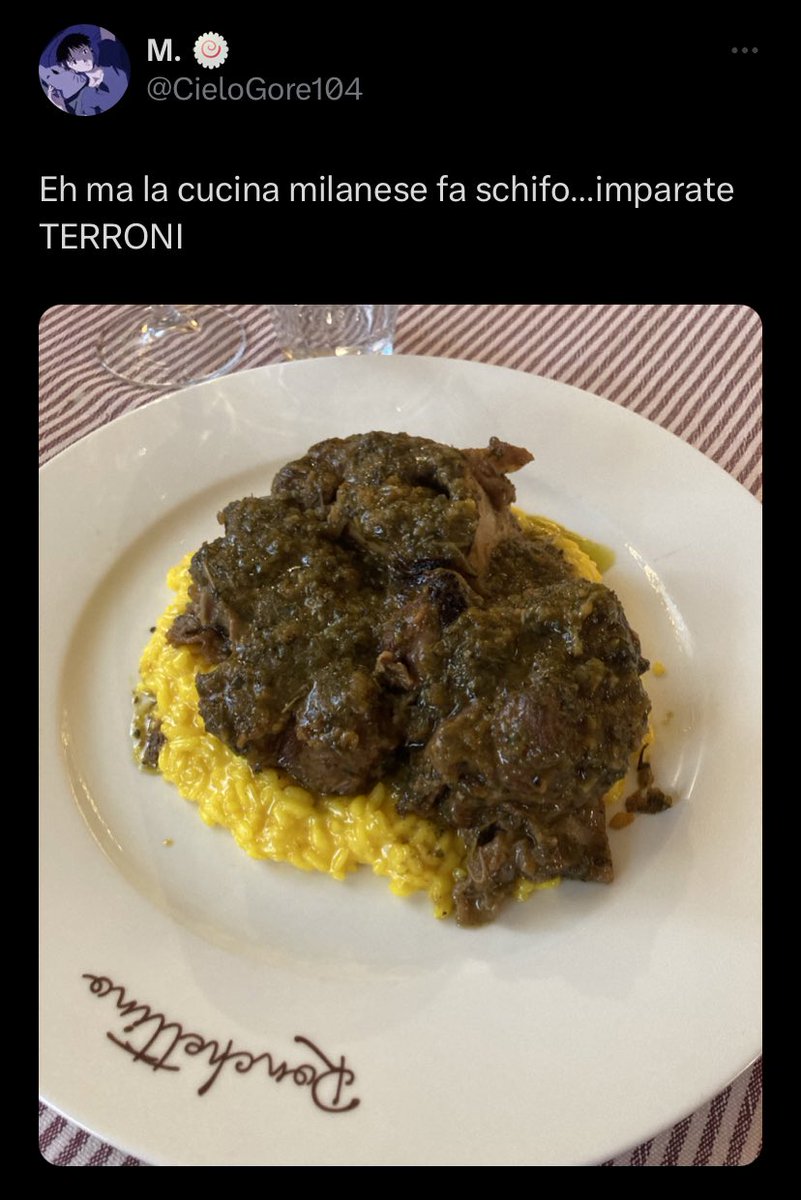 dailydrama_2026's tweet photo. 10 Aprile 2023

‘Eh ma la cucina milanese’ e ci propongono feci su letto di vomito https://t.co/4rw1aT7bqj