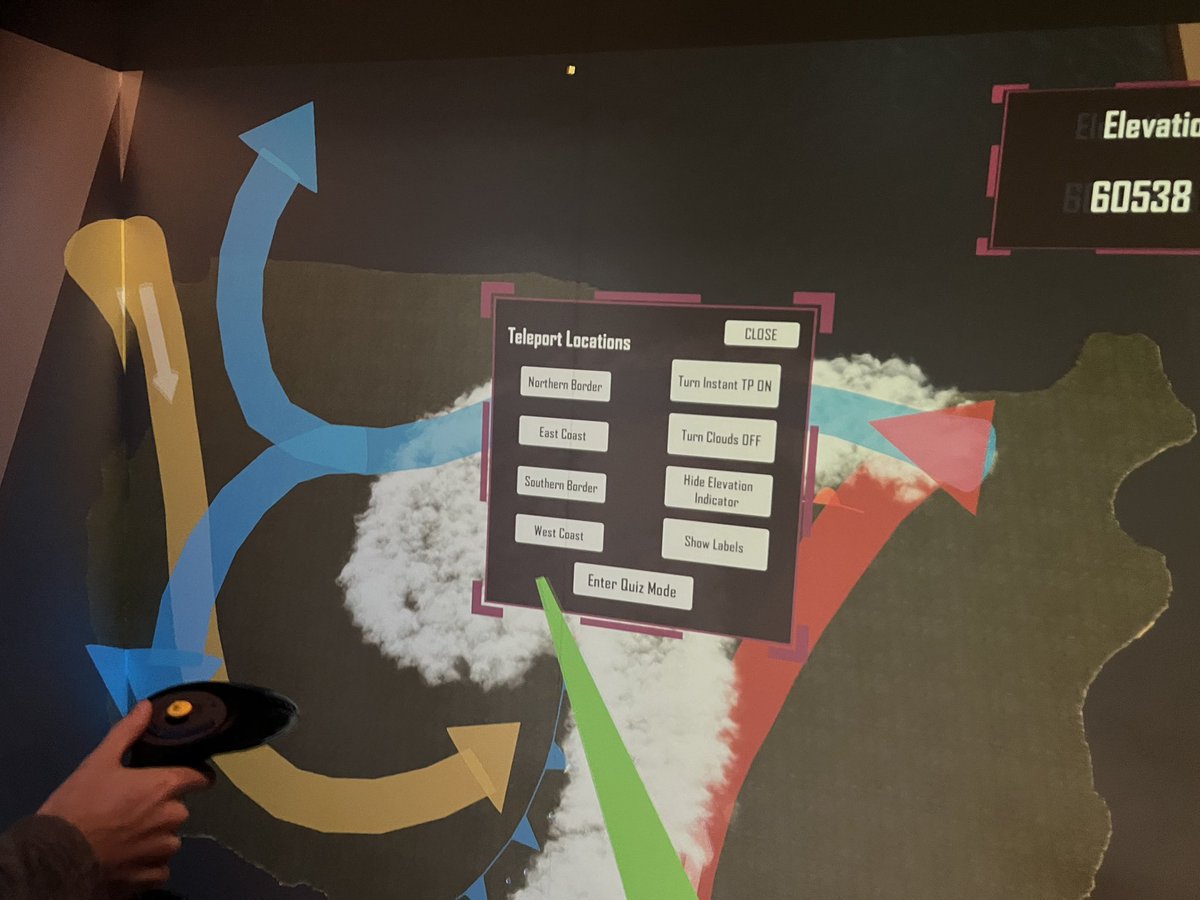 MizzouTell's tweet photo. The CAVE VR Meteorology lecture in action … @MizzouSISLT @MizzouEducation https://t.co/y8xnOjuCda