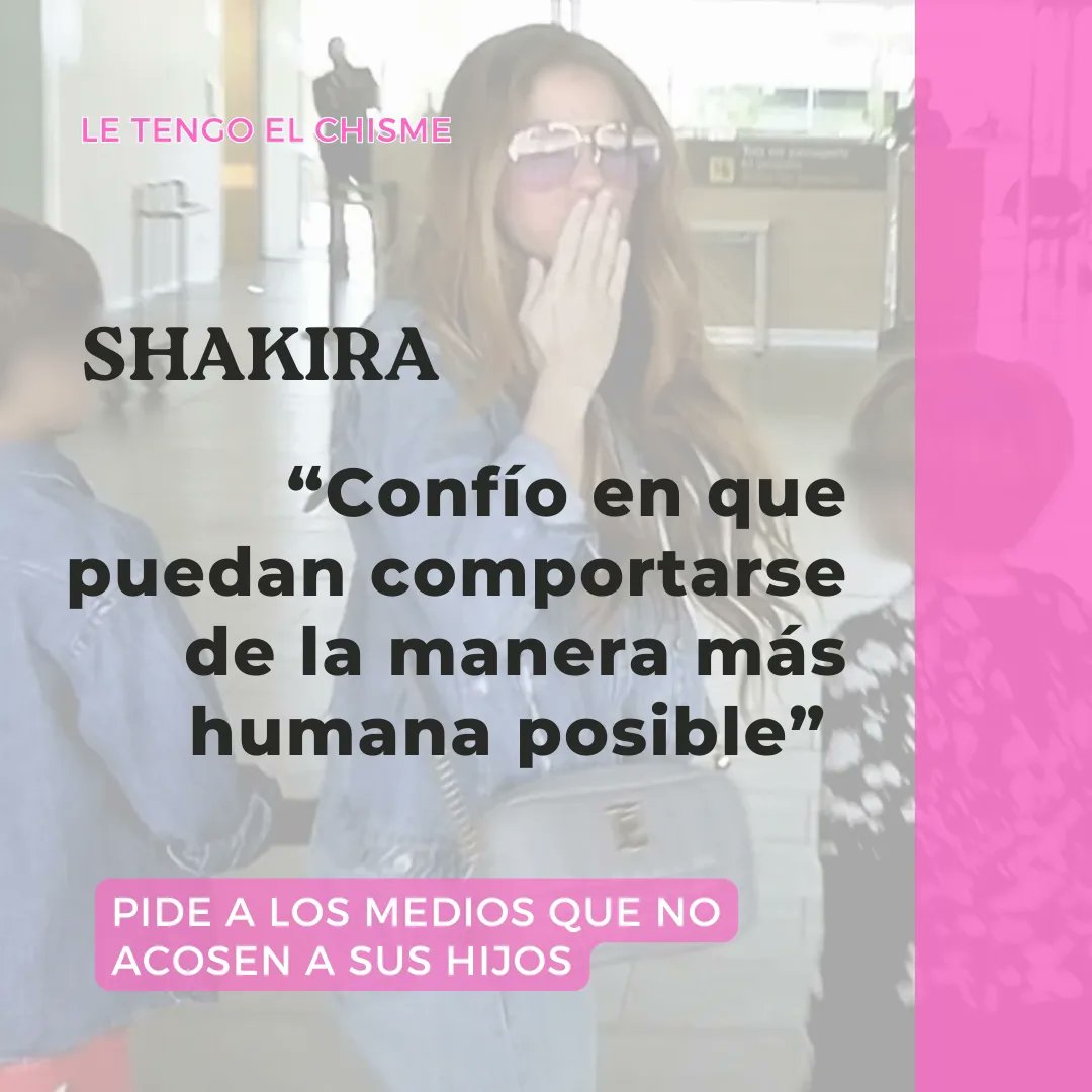 leTChisme's tweet photo. Shakira EXPLOTA contra los MEDIOS😱😡

Por medio de su cuenta de Instagram dejó claro que confía en que los medios la dejen en paz.

#shakira #piqué
#shakiraypique #hijos #sasha #milan #españa #colombia #latinoamerica #medios #comunicación #tendencia #viral #letengoelchisme https://t.co/n7yDuKfibz