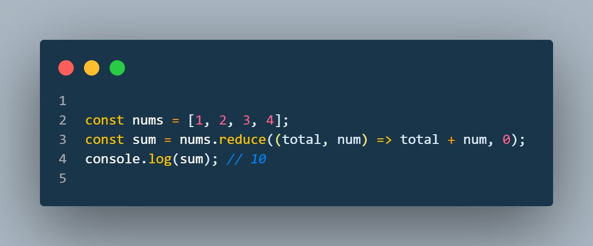 zalimidis's tweet image. 🎉 #DevTip: Embrace JavaScript&apos;s Array.reduce() for powerful &amp;amp; flexible array manipulation. Aggregate values, compute sums, and more!
#WebDev #CodingTips #ES6 #JavaScript #TheWeeklyDev