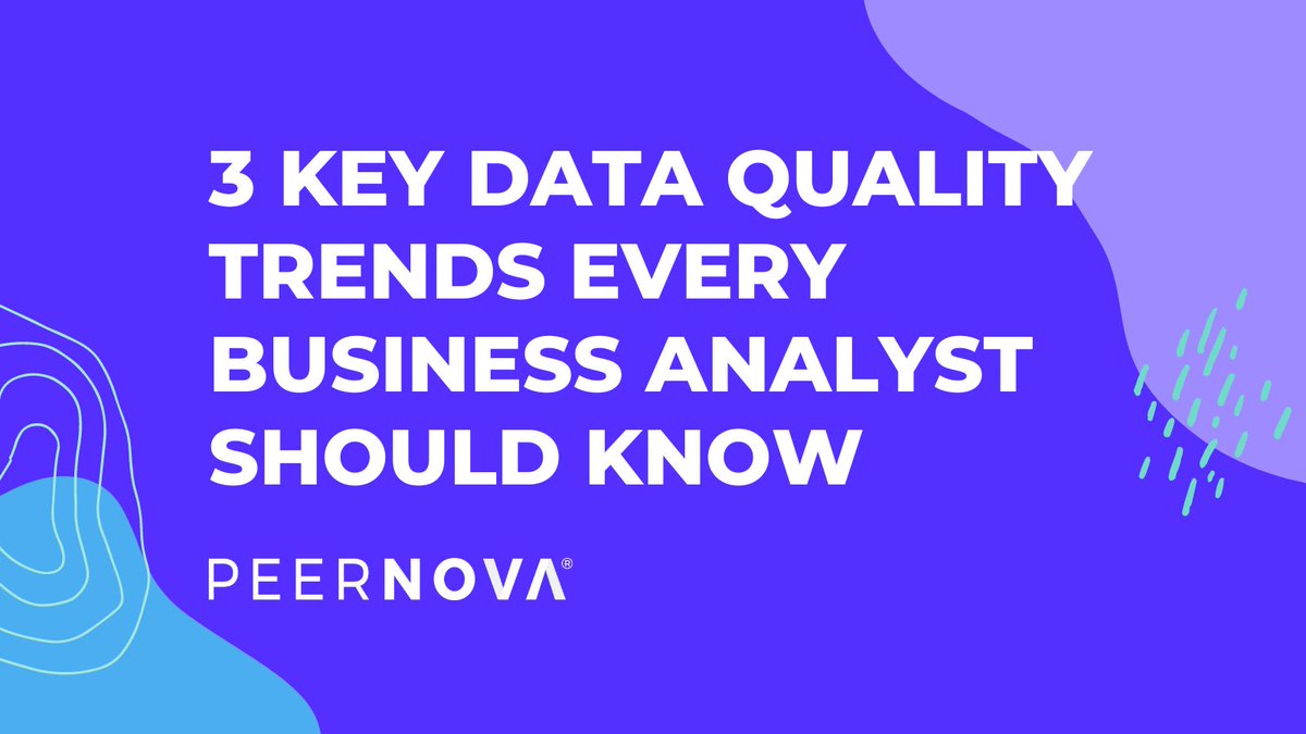Peernovainc's tweet photo. If you are a business analyst, here are three key data quality trends you should know about. Read Now: https://t.co/lW5I6qB6pG

#dataquality #businessanalyst #dataanalysts #dataqualitymonitoring #dataqualitysolution #fintech #financialinstitutions #businessuser https://t.co/ez12r3dqDd