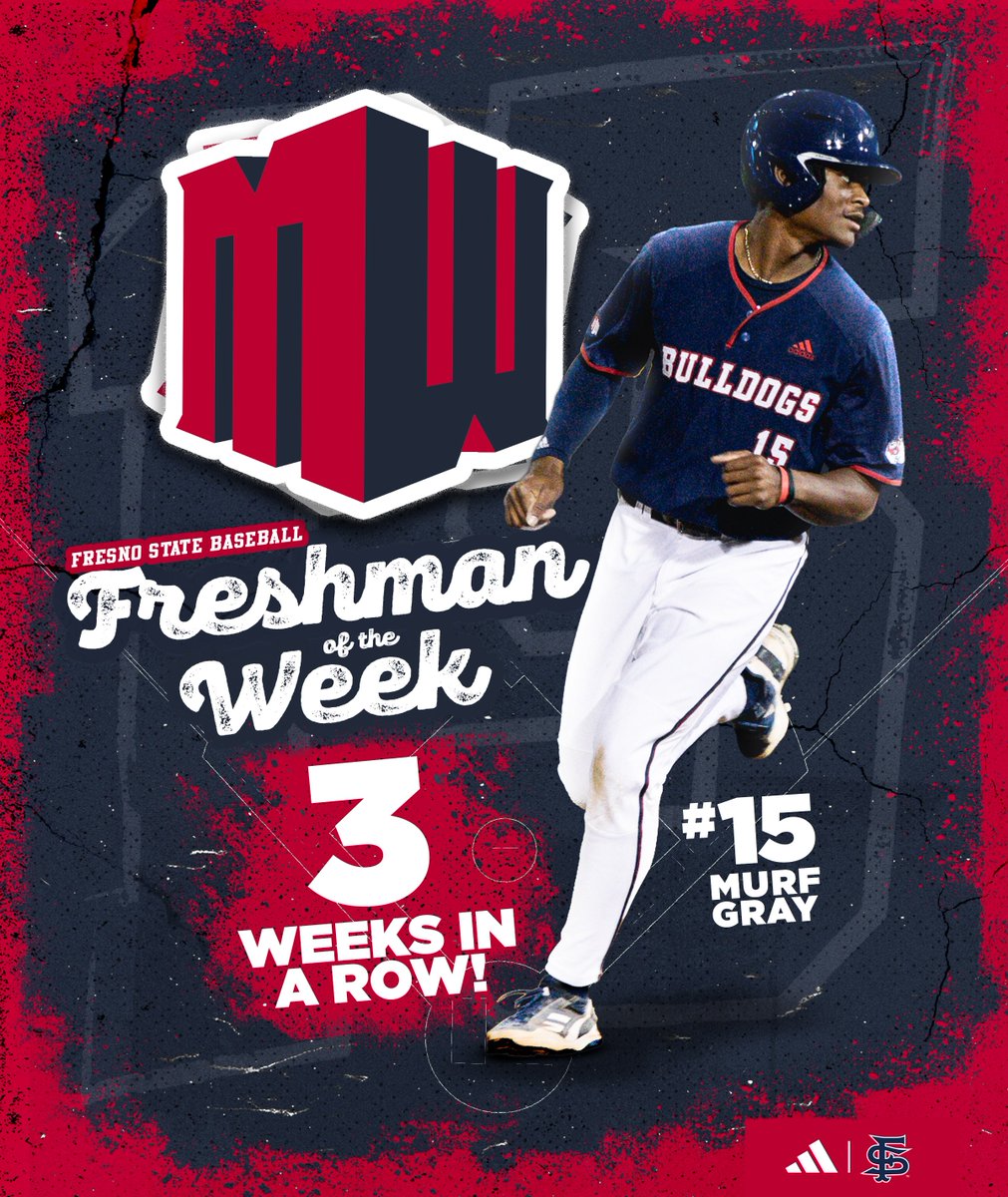 𝙏𝙃𝙍𝙀𝙀-𝙋𝙀𝘼𝙏 🏆

Murf Gray is Mountain West Freshman of the Week for the 𝙩𝙝𝙞𝙧𝙙 𝙬𝙚𝙚𝙠 𝙞𝙣 𝙖 𝙧𝙤𝙬 👀

#GoDogs | <a href="/MurfGray/">MurfGray</a>