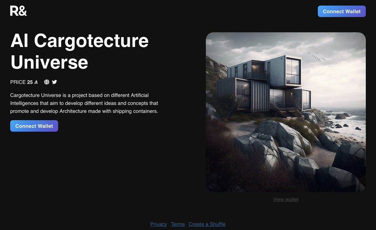 CargotectureAI's tweet image. Architecture, Containers, AI and Dystopian Cities… Piloted by an architect who loves the Cargotecture
Shuffle:
instantshuffle.com/shuffle/SS03pm…
Support our Architecture project in #Algorand
Project Web:
cargotectureuniverse.blogspot.com