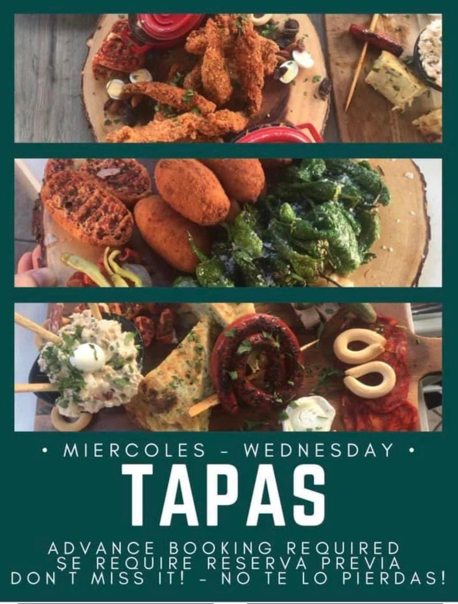 Sun Bean Bar & Restaurant (@sunbean_adeje) on Twitter photo Join us in the Restaurant on Wednesday for #Tapas night! Advance booking required as everything is freshly prepared to order!! <a href="/SunBean_Adeje/">Sun Bean Bar & Restaurant</a> #SunBean #CostaAdeje #RoyalSunsetBeachClub @LauraG_RM <a href="/ClaudiaGMorell/">Claudia GarcĂa</a> <a href="/Minerva_VT/">Minerva VelĂĄzquez</a> <a href="/EmmaJayneWoodie/">Emma Wood</a> <a href="/RuthMcgowan_/">Ruth Mcgowan</a> <a href="/Marga_MartinH/">Margarita Martin</a> đœïž đ· Join us in the Restaurant on Wednesday for #Tapas night! Advance booking required as everything is freshly prepared to order!! <a href="/SunBean_Adeje/">Sun Bean Bar & Restaurant</a> #SunBean #CostaAdeje #RoyalSunsetBeachClub @LauraG_RM <a href="/ClaudiaGMorell/">Claudia GarcĂa</a> <a href="/Minerva_VT/">Minerva VelĂĄzquez</a> <a href="/EmmaJayneWoodie/">Emma Wood</a> <a href="/RuthMcgowan_/">Ruth Mcgowan</a> <a href="/Marga_MartinH/">Margarita Martin</a> đœïž đ·
