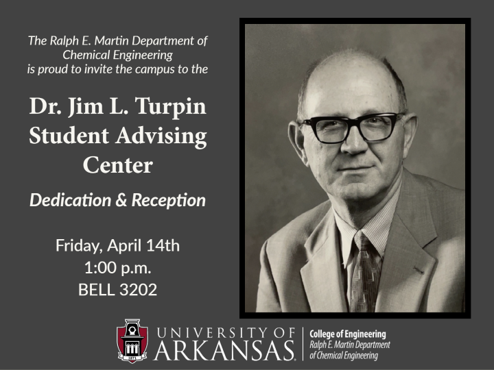 CHEG_UARK's tweet photo. The Dr. Jim L. Turpin Student Advising Center is made possible thanks to a gift from the Mourot family. Read more about the impact Dr. Turpin had on the Mourot family, as well as details about Friday's dedication at
https://t.co/ffjqcBTcNs
#cheguark #uarkengineering https://t.co/2InKP70lx2